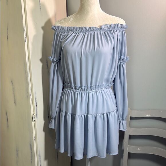 Lucy in the Sky Soft Blue Dress - Picture 1 of 11